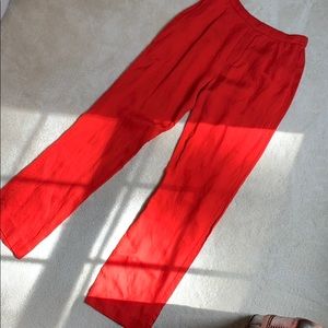Red soft trouser pants